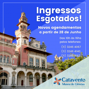Informativo de esgotamento de ingressos