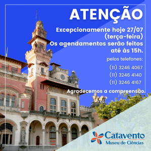 informativo sobre agendamentos