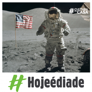 Imagem do astronauta na lua