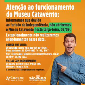 Informativo laranja sobre funcionamento