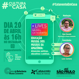 Fundo verde com informações do evento